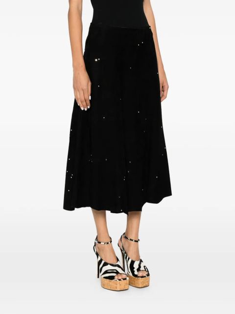 Chloé crystal-embellished A-line midi skirt - Black - zdjęcie produktu nr 2