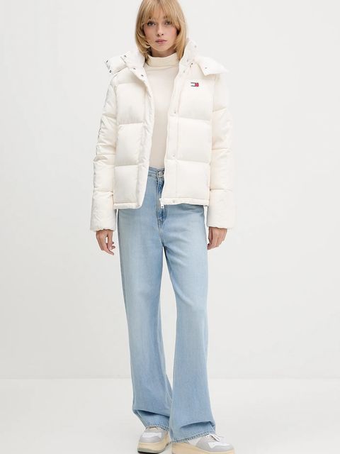 Tommy Jeans kurtka puchowa kolor beżowy zimowa DW0DW21623 - zdjęcie produktu nr 2