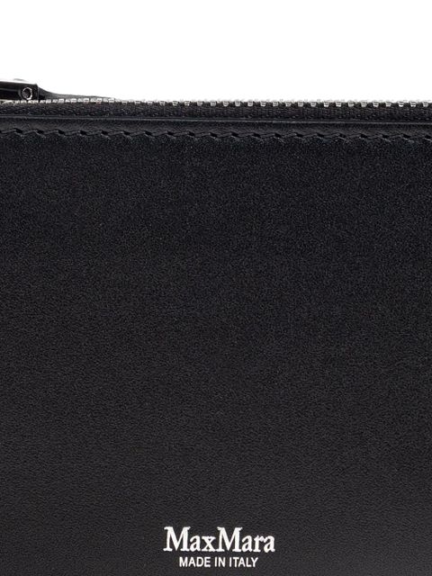 Max Mara leather zip pouch - Black