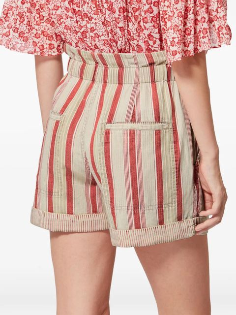 MARANT ÉTOILE Nirma striped shorts - Neutrals