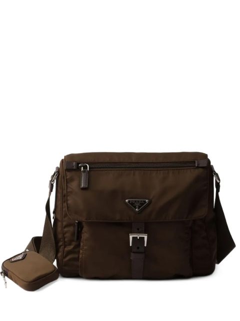 Prada buckle zipper pockets cross body bag - Brown - zdjęcie produktu nr 1