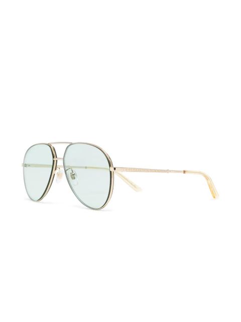 Gucci Eyewear pilot frame tinted sunglasses - Gold - zdjęcie produktu nr 2