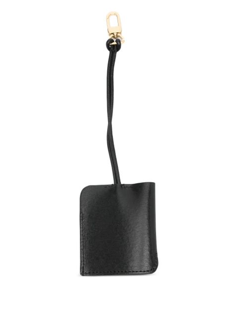 TOTEME grained-leather keyring - Black