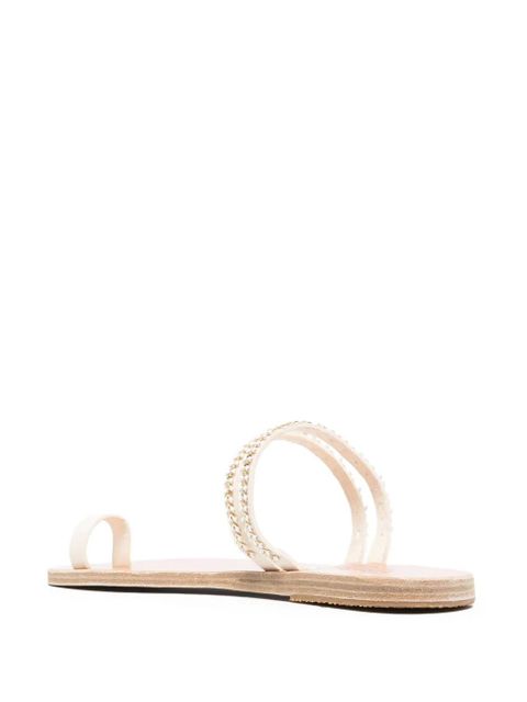 Ancient Greek Sandals Skalida open-toe slides - White