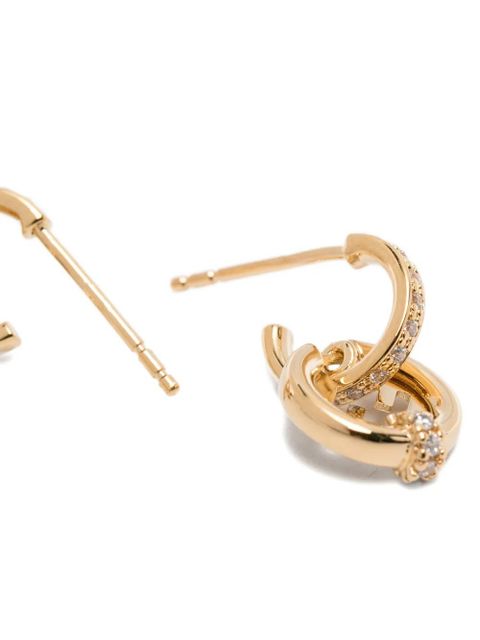 FENDI logo earrings - Gold