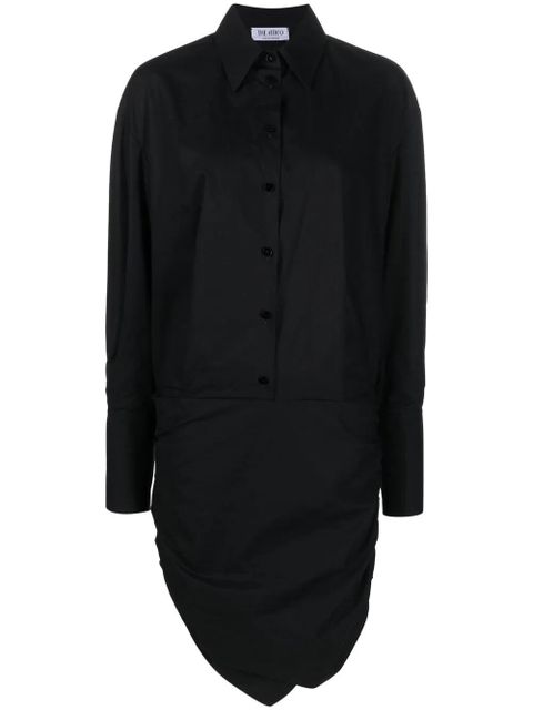 The Attico asymmetric-hem shirt dress - Black - zdjęcie produktu nr 1