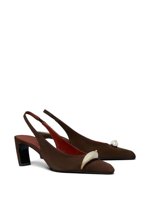 Tory Burch Pierced XL slingback pumps - Brown - zdjęcie produktu nr 2
