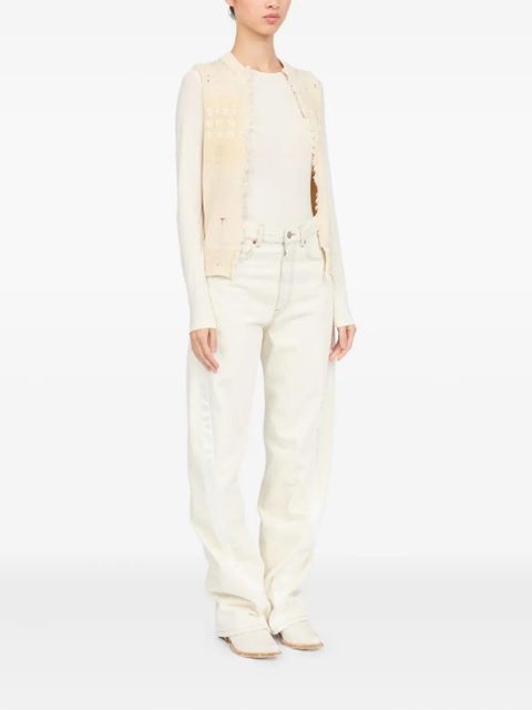 MM6 Maison Margiela Signature Numbers motif waistcoat - Neutrals