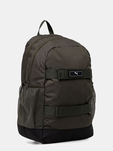 Puma plecak kolor zielony duży gładki 91320