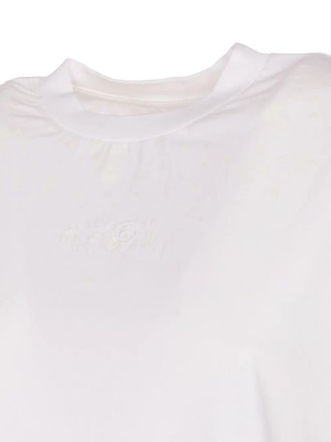 MM6 Maison Margiela embroidered crew-neck T-shirt - White - zdjęcie produktu nr 2