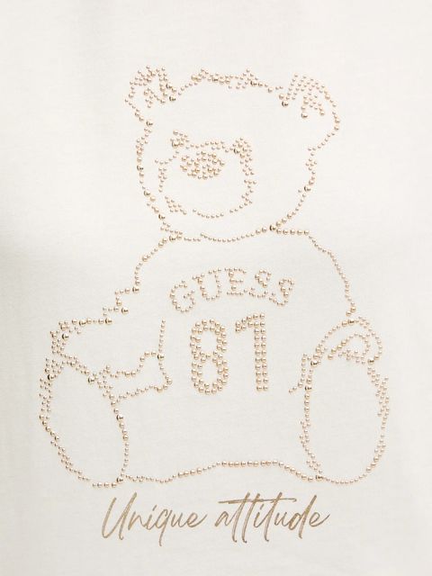 Guess t-shirt bawełniany damski kolor beżowy V5BI16 K8FQ4