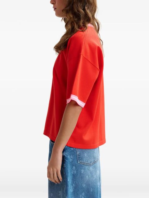 Essentiel Antwerp contrast-trim T-shirt - Red