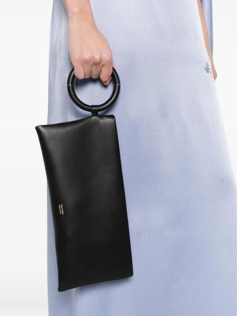 TOM FORD ring leather clutch bag - Black - zdjęcie produktu nr 2