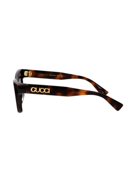 Gucci Eyewear logo-lettering sunglasses - Brown