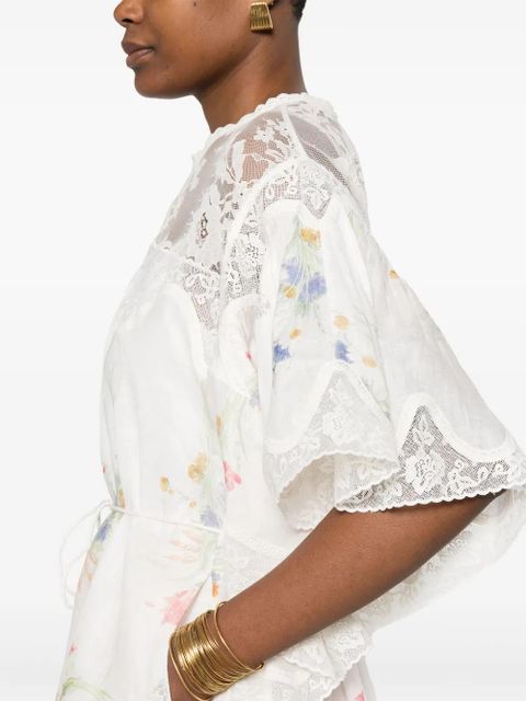 ZIMMERMANN lace-trim dress - White