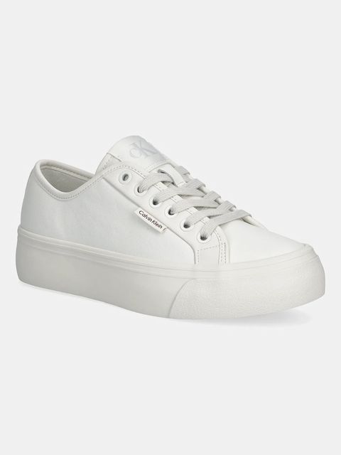 Calvin Klein sneakersy VULC FLATF LACE UP LTH CK kolor biały YW0YW01932 - zdjęcie produktu nr 1