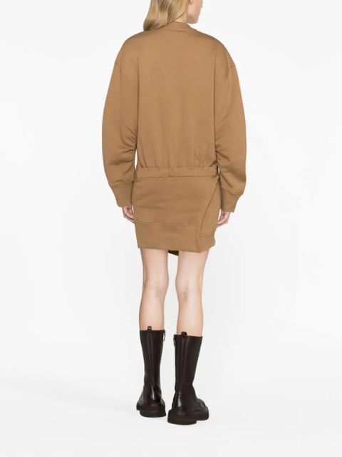 The Attico Ivory cotton sweatshirt dress - Brown - zdjęcie produktu nr 2