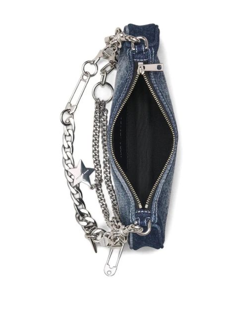 Marc Jacobs denim charm shoulder bag - Blue
