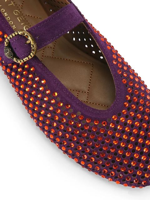 Kurt Geiger London baleriny zamszowe Mayfair Ballet Flat kolor bordowy 2656390209 - zdjęcie produktu nr 2