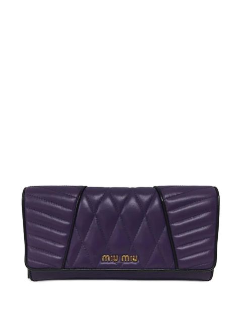 Miu Miu quilted wallet - Purple - zdjęcie produktu nr 1