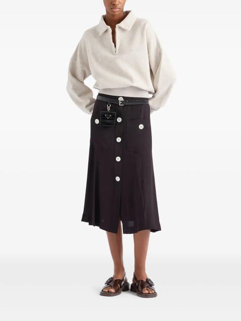 Prada satin skirt - Black - zdjęcie produktu nr 2