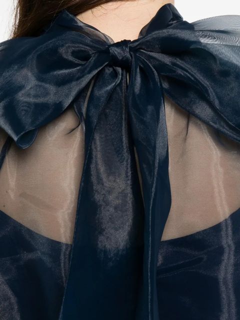 Simkhai mock-neck ribbon top - Blue