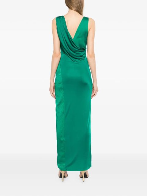 Versace crystal-embellished maxi dress - Green
