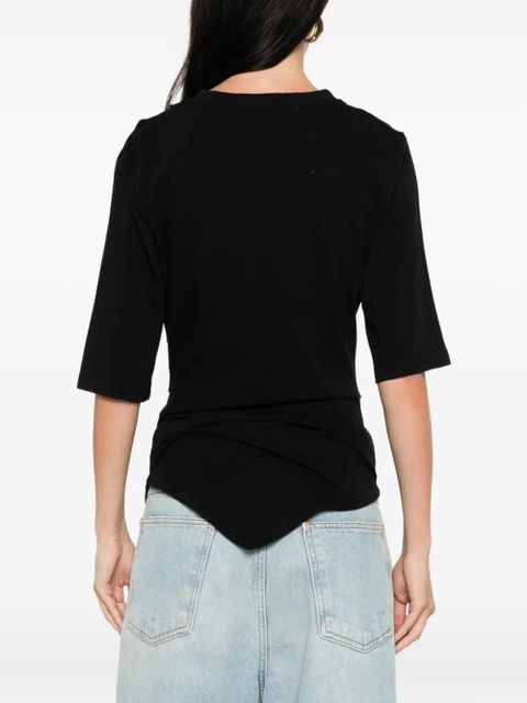 Róhe draped T-shirt - Black