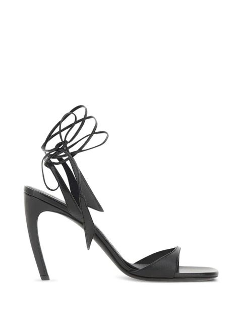 The Attico Ora tie-fastening heeled sandals - Black - zdjęcie produktu nr 1