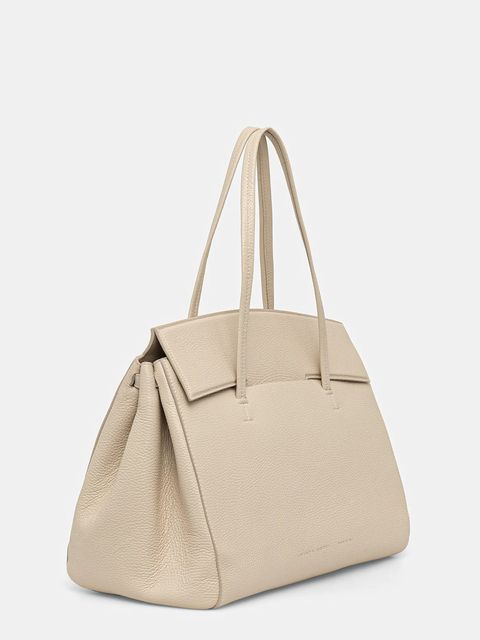 Liviana Conti torebka skórzana kolor beżowy A5WA52