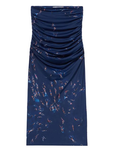 Blumarine swimmers-print midi skirt - Blue - zdjęcie produktu nr 1