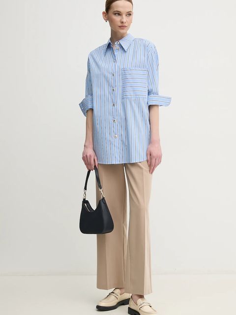 Marc Aurel koszula damska kolor niebieski relaxed z kołnierzykiem klasycznym 6277-2000-24780 - zdjęcie produktu nr 2