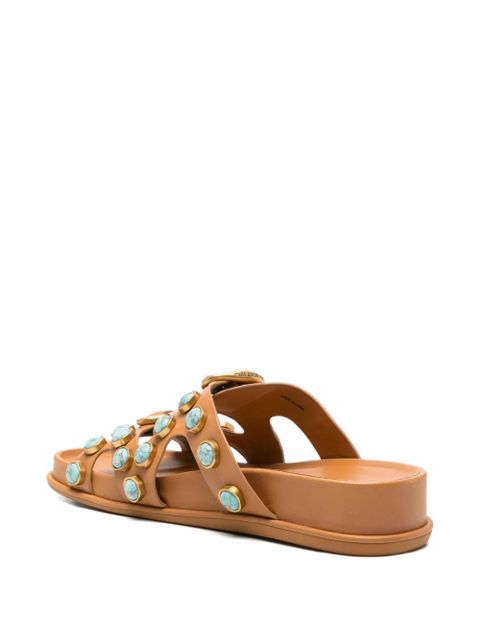 Cult Gaia Blair buckle embellished sandals - Brown