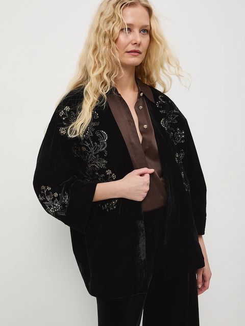 Medicine kimono damskie kolor czarny - zdjęcie produktu nr 1