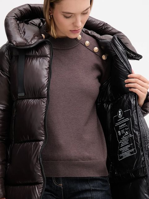 Save The Duck kurtka ISABEL kolor brązowy przejściowa D45510W.LOVE21