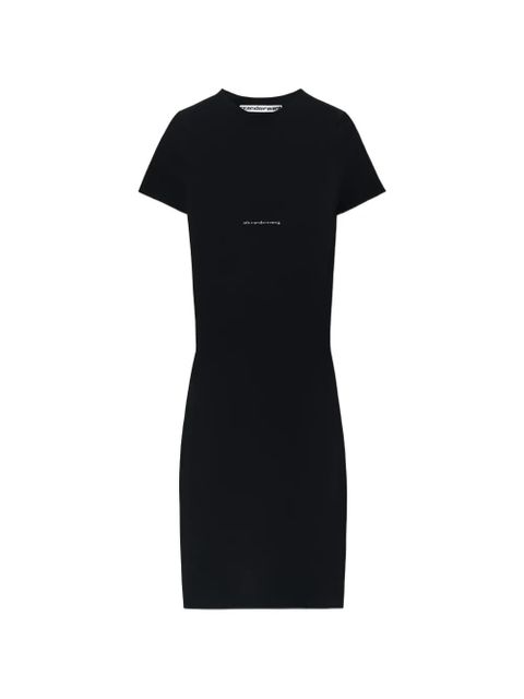 Alexander Wang logo-detail short-sleeve crewneck mini dress - Black - zdjęcie produktu nr 1