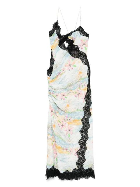 Christopher Esber floral-print midi dress - White - zdjęcie produktu nr 1