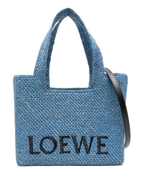 LOEWE medium Loewe Font tote bag - Blue - zdjęcie produktu nr 1