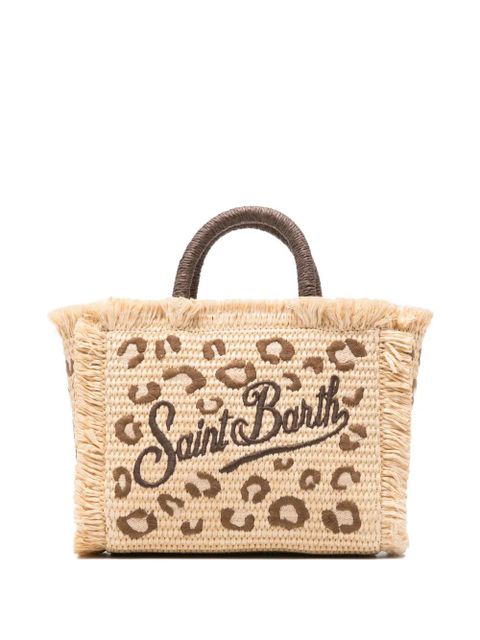MC2 Saint Barth mini Vanity leopard-print frayed tote bag - Neutrals - zdjęcie produktu nr 1