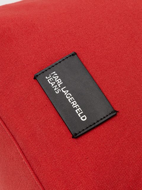 Karl Lagerfeld Jeans torba bawełniana kolor czerwony B1W50001