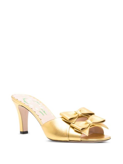 Valentino Garavani 75mm Bowow leather sandals - Gold
