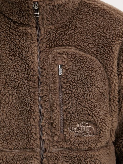 The North Face bluza polarowa TNF Extreme Pile damska kolor brązowy z kapturem gładka NF0A88ZC1OI1