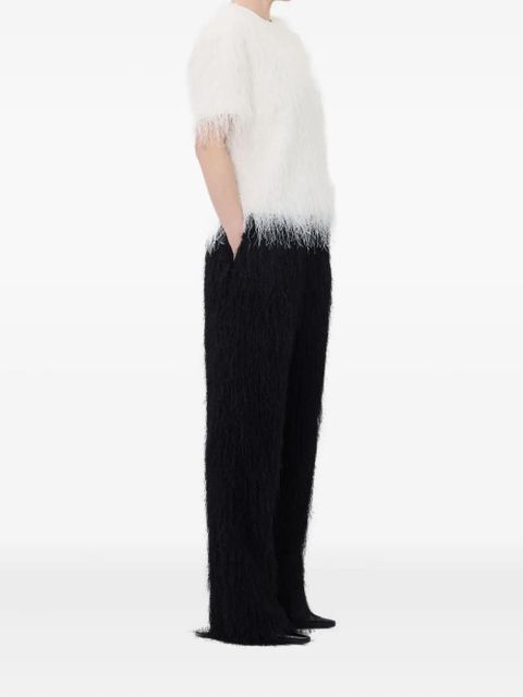 LouLou de Saison Zaro fringed short-sleeve T-shirt - White