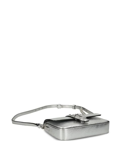 PINKO embellished-buckle cross body bag - Silver
