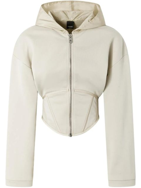 PINKO Bustier zip-up hoodie - White - zdjęcie produktu nr 1