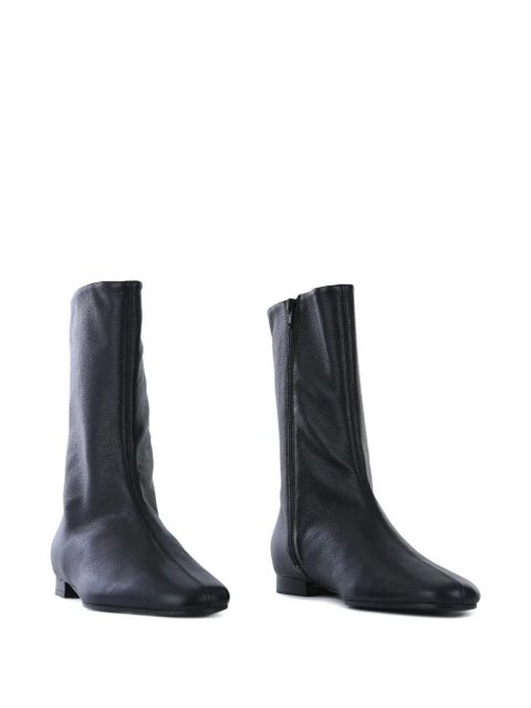 TOTEME zip leather boots - Black - zdjęcie produktu nr 2
