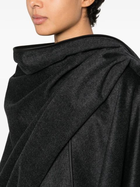 TOTEME flannel piped cape - Grey