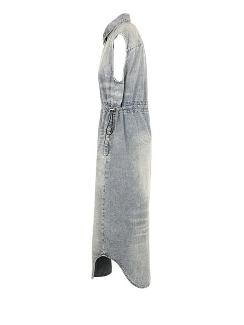 Diesel drawstring denim midi dress - Blue - zdjęcie produktu nr 2