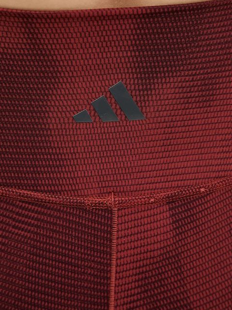 adidas Performance legginsy do jogi All Me kolor bordowy wzorzyste JJ3874