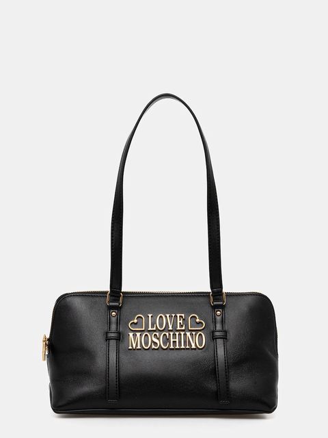 Love Moschino torebka skórzana kolor czarny JC4332PP0NK1300A - zdjęcie produktu nr 1